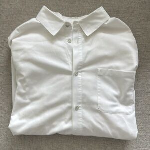 Lululemon Athletica White Casual Button Down Shirt Commission